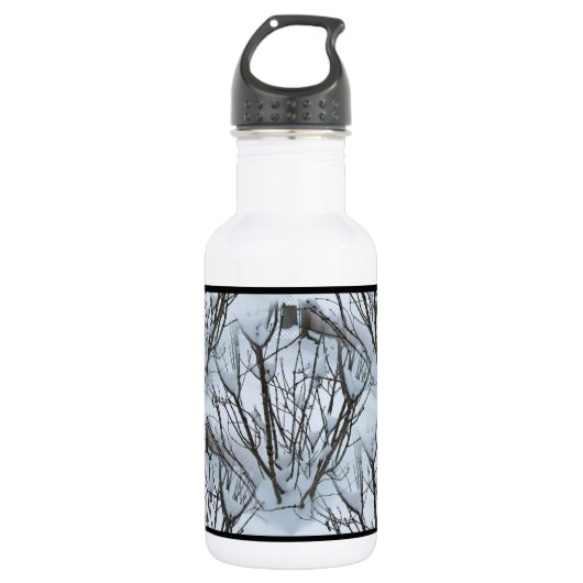 Naadloze Icy Boomstruik Waterfles (Voorkant)