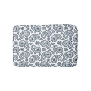 Naadloze Indiase donkerblauwe paisley patroon op w Badmat
