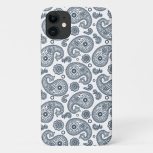 Naadloze Indiase donkerblauwe paisley patroon op w Case-Mate iPhone Case