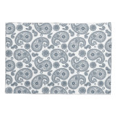 Naadloze Indiase donkerblauwe paisley patroon op w Kussensloop (Achterkant)