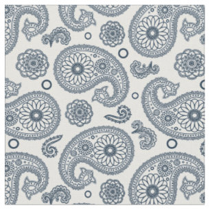 Naadloze Indiase donkerblauwe paisley patroon op w Stof
