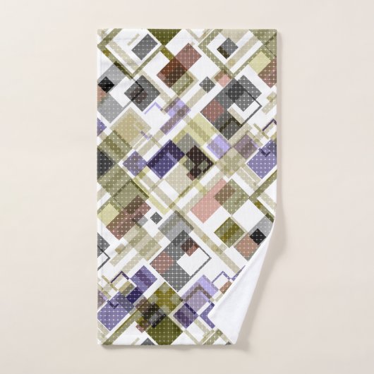 Naadloze ingecheckte vleid tartan patroon groene b bad handdoek (Handdoek)