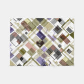 Naadloze ingecheckte vleid tartan patroon groene b fleece deken (Voorkant (Horizontaal))