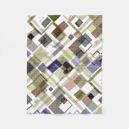 Naadloze ingecheckte vleid tartan patroon groene b fleece deken (Voorkant)