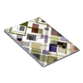 Naadloze ingecheckte vleid tartan patroon groene b notitieboek (Rechterzijde)