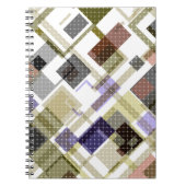 Naadloze ingecheckte vleid tartan patroon groene b notitieboek (Voorkant)