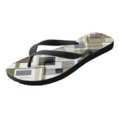 Naadloze ingecheckte vleid tartan patroon groene b teenslippers (Schuin)
