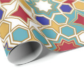 Naadloze islamitische kleurpatronen. Islamitische Cadeaupapier (Rol Hoek)