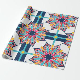 Naadloze islamitische kunst kleurrijk cadeaupapier