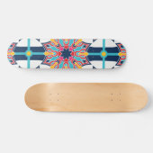 Naadloze islamitische kunst kleurrijk persoonlijk skateboard (Horizontaal)