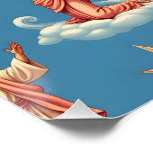 Naadloze Jezus Patroon Religie Gift Christendom Perfect Poster (Hoek)