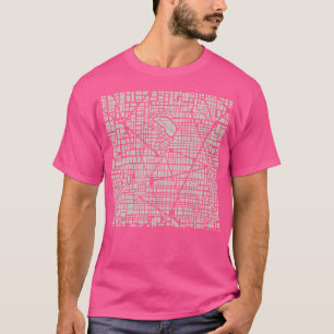Naadloze kaart Stadsplan T-shirt