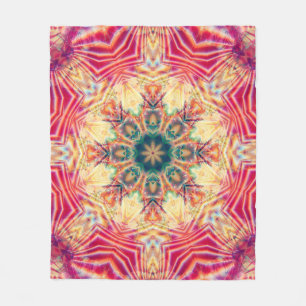 Naadloze kaleidoscoop kleurrijke textuur. Illustra Fleece Deken