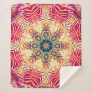 Naadloze kaleidoscoop kleurrijke textuur. Illustra Sherpa Deken