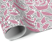 Naadloze kant rozen romantische retro  rode lak cadeaupapier (Rol Hoek)