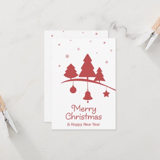 Naadloze kerst illustratie. kaart (Voorkant / Achterkant in situ)