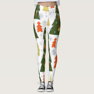 Naadloze Kerstbomen Patroon met Decorated Leggings