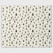 Naadloze kerstboom en droompatroon cadeaupapier (Vlak)