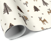 Naadloze kerstboom en droompatroon cadeaupapier (Rol Hoek)