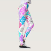 Naadloze kerstelementen geometrische sneeuwvlokken leggings (Rechts)