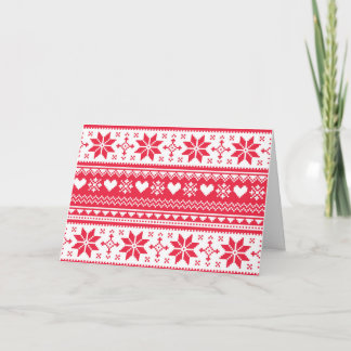 Naadloze kerstkaart, winter, Scandinavisch, rust Feestdagen Kaart