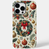 Naadloze Kerstmisdecoratie Case-Mate iPhone Case (Achterkant)