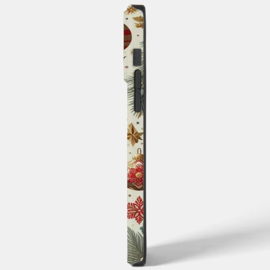 Naadloze Kerstmisdecoratie Case-Mate iPhone Case (Achterkant / Links)