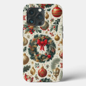Naadloze Kerstmisdecoratie Case-Mate iPhone Case (Achterkant)