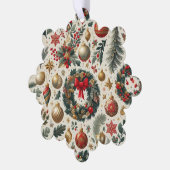 Naadloze Kerstmisdecoratie Ornament Kaart (Links)