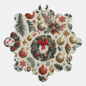 Naadloze Kerstmisdecoratie Ornament Kaart (Achterkant)