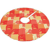 Naadloze kerstpatchwerkpatches worden gekoeld kerstboom rok (Gekanteld)