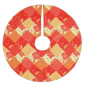 Naadloze kerstpatchwerkpatches worden gekoeld kerstboom rok (Voorkant)