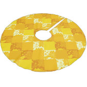 Naadloze kerstpatchwerkpatches worden gekoeld kerstboom rok (Gekanteld)