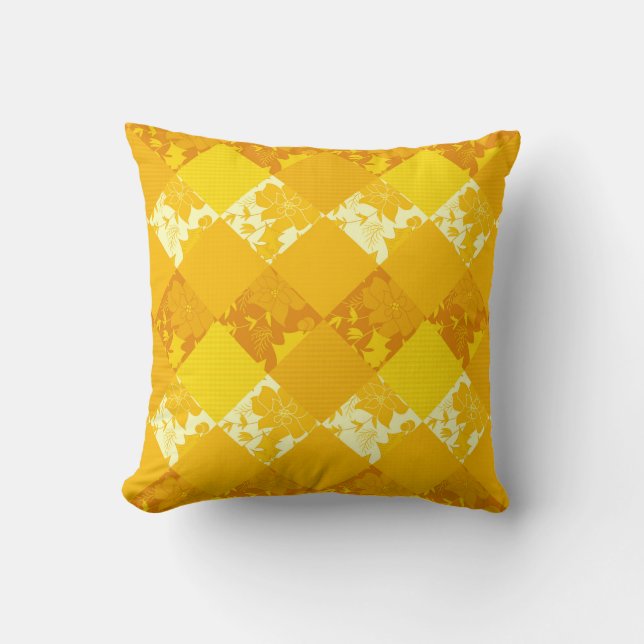 Naadloze kerstpatchwerkpatches worden gekoeld kussen (Voorkant)