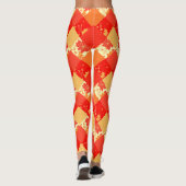 Naadloze kerstpatchwerkpatches worden gekoeld leggings (Achterkant)