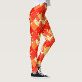 Naadloze kerstpatchwerkpatches worden gekoeld leggings (Rechts)