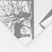 Naadloze kerstpatchwork sneeuwhert fleece deken (Hoek)