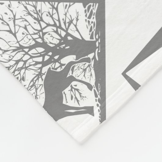 Naadloze kerstpatchwork sneeuwhert fleece deken (Hoek)