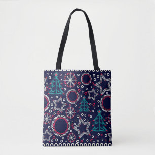 Naadloze kerstsierboom zonder zeuren tote bag