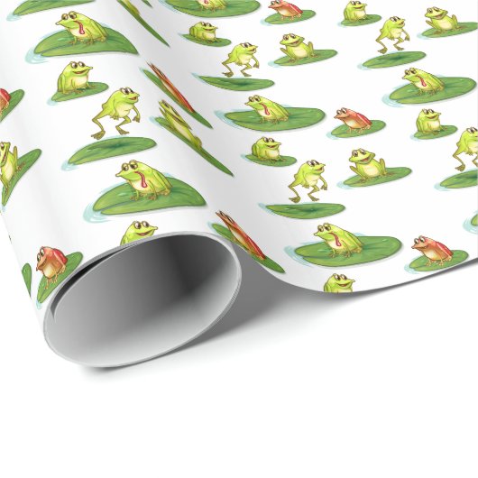 Naadloze kikkers cadeaupapier (Rol Hoek)