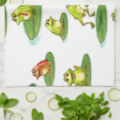 Naadloze kikkers theedoek (Gevouwen)