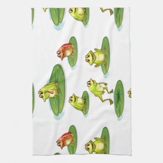 Naadloze kikkers theedoek (Verticaal)