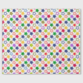 Naadloze kinder leuke cartoon sterren kleurrijk he cadeaupapier (Vlak)