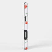 Naadloze klaprozen bloem achtergrond iPhone hoesje (Rechterkant)