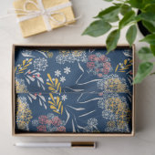 Naadloze kleine bloemen floreel patroon navy vi tissuepapier (Geschenk)