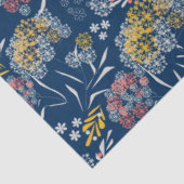 Naadloze kleine bloemen floreel patroon navy vi tissuepapier (Detail)