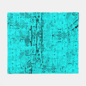 Naadloze kleur grijpturquoise. Halftone elementen Fleece Deken (Voorkant (Horizontaal))