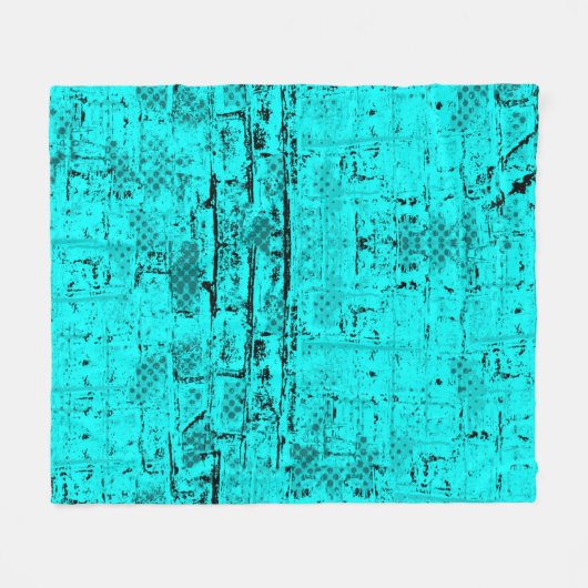 Naadloze kleur grijpturquoise. Halftone elementen Fleece Deken (Voorkant (Horizontaal))