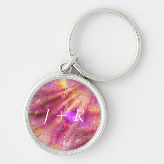 naadloze kleur paars, roze sleutelhanger (Voorkant)