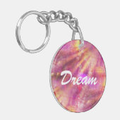 naadloze kleur paars, roze sleutelhanger (Voorkant Links)